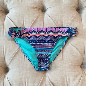 Arizona Jean Co. Bright Colored Aztec Print Bikini Bottom